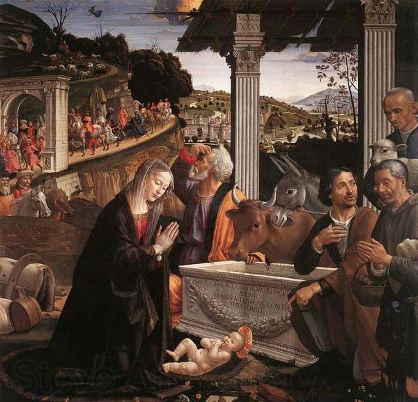 Domenico Ghirlandaio Adoration of the Shepherds Norge oil painting art